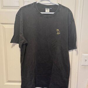OVO Black Short Sleeve Tee with Gold Logo